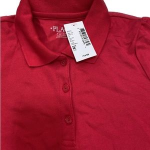 Girl polo uniform long sleeve size M (8-10)